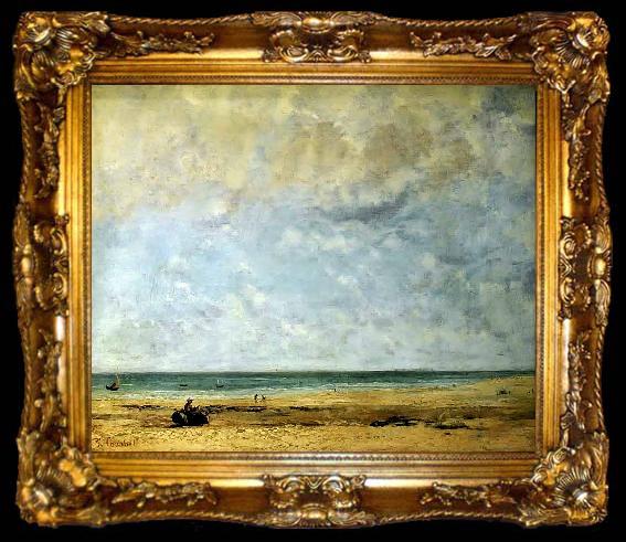 framed  Gustave Courbet Seashore, ta009-2